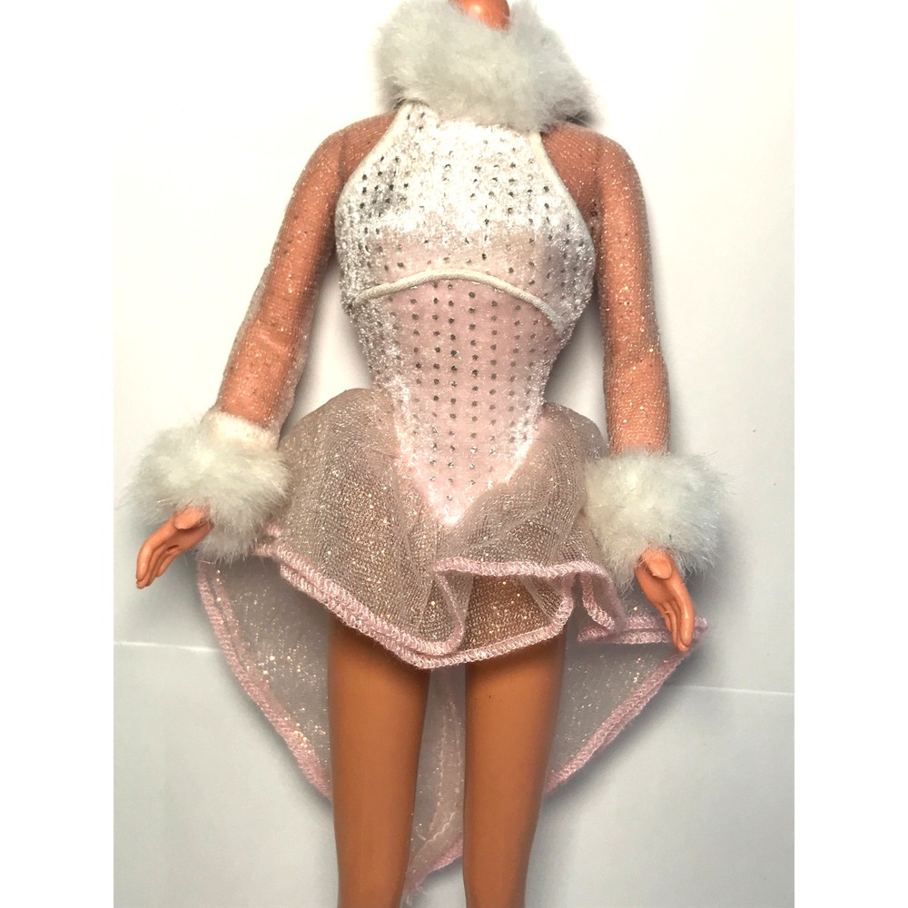 Barbie Doll Clothing 2000 Star Skater Pink & White Long Sleeve Tutu Dress 25788